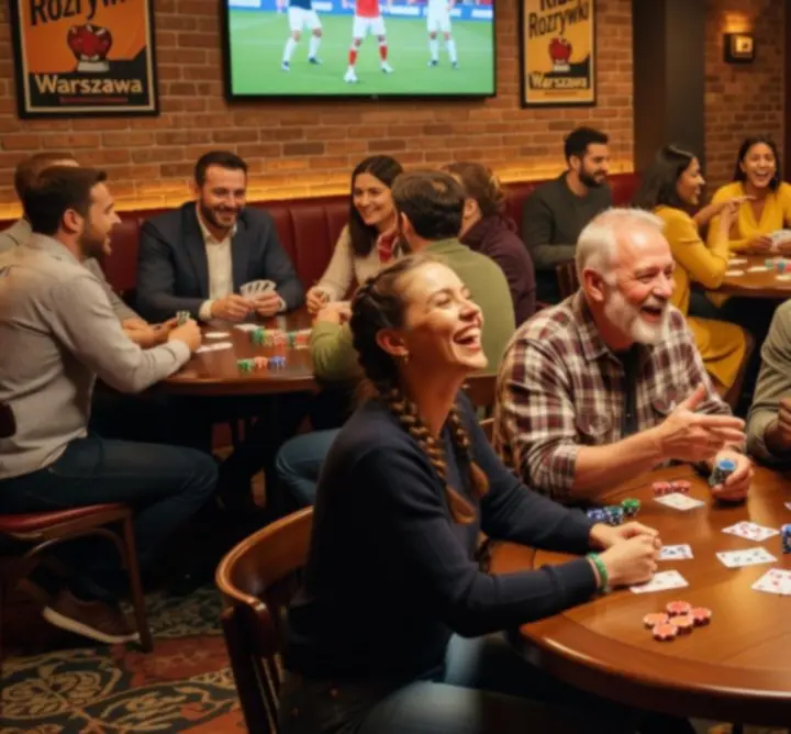 Goście Nova Rizone przy pokerowym stole w sportowej atmosferze