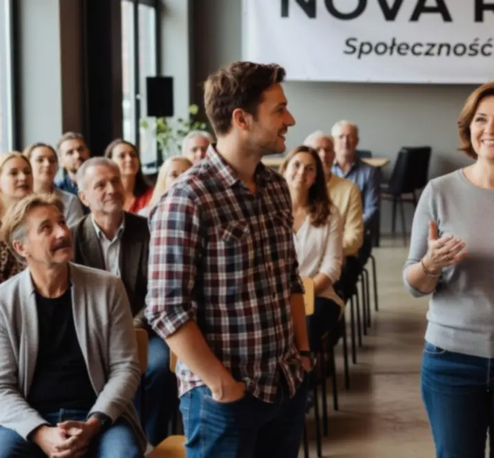 Prezentacja liderów społeczności Nova Rizone podczas wydarzenia